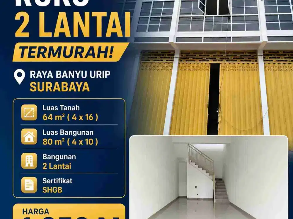 BANYU URIP TERMURAH ‼️ Ruko 2 Lantai Parkiran Depan Luas Cocok Untuk Usaha