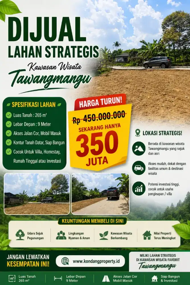 Dijual tanah tawangmangu
