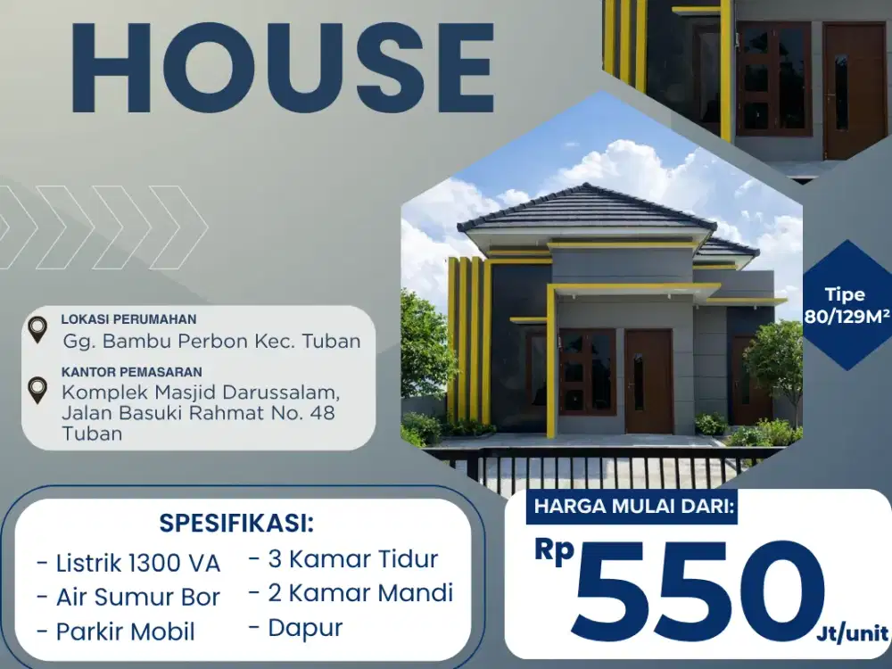 Hunian nyaman dan modern di pusat Kota Tuban