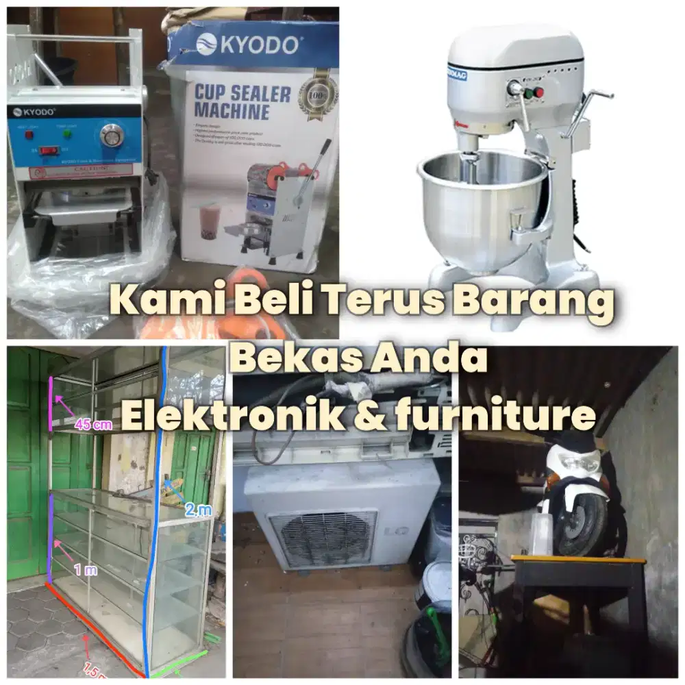 Kami beli Perlengkapan usaha Loundry, warung, kantor, dll