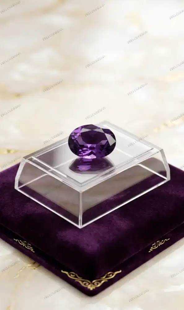Natural Amethyst Royal Purple 6.85 Cts - Koleksi Permata Premium