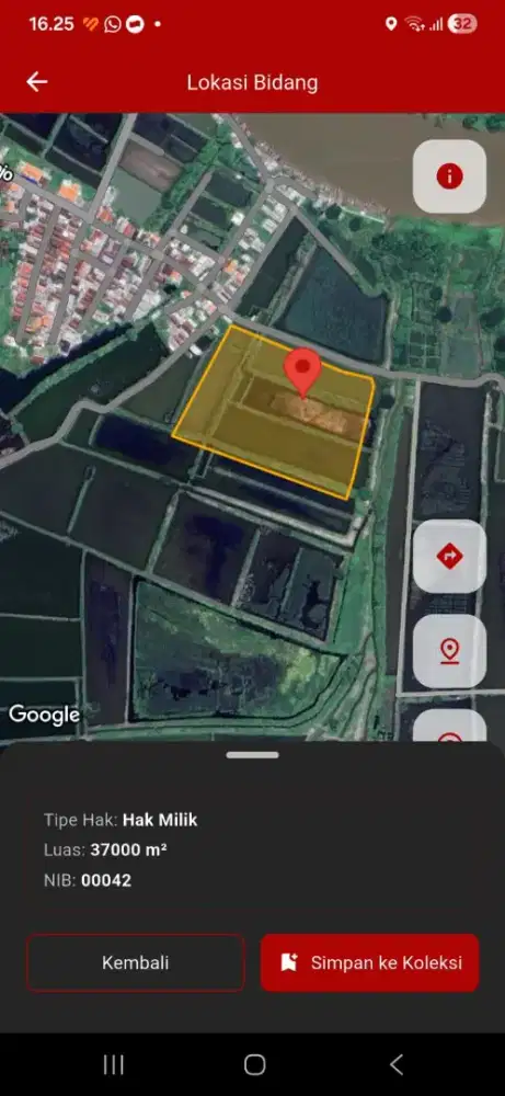 Tanah Ujung Pangkah Wetan SHM
