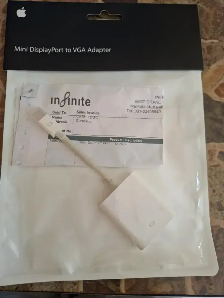 Adaptor VGA utk Macbook lama