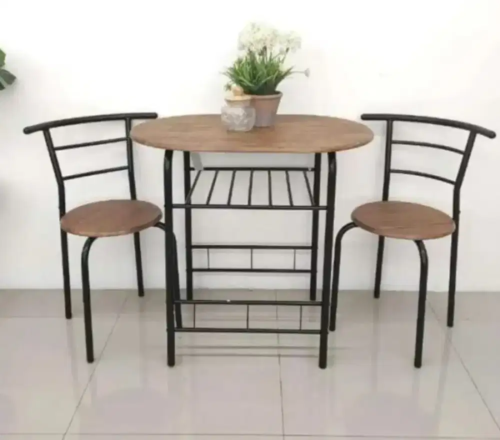 Meja makan set 2 kursi