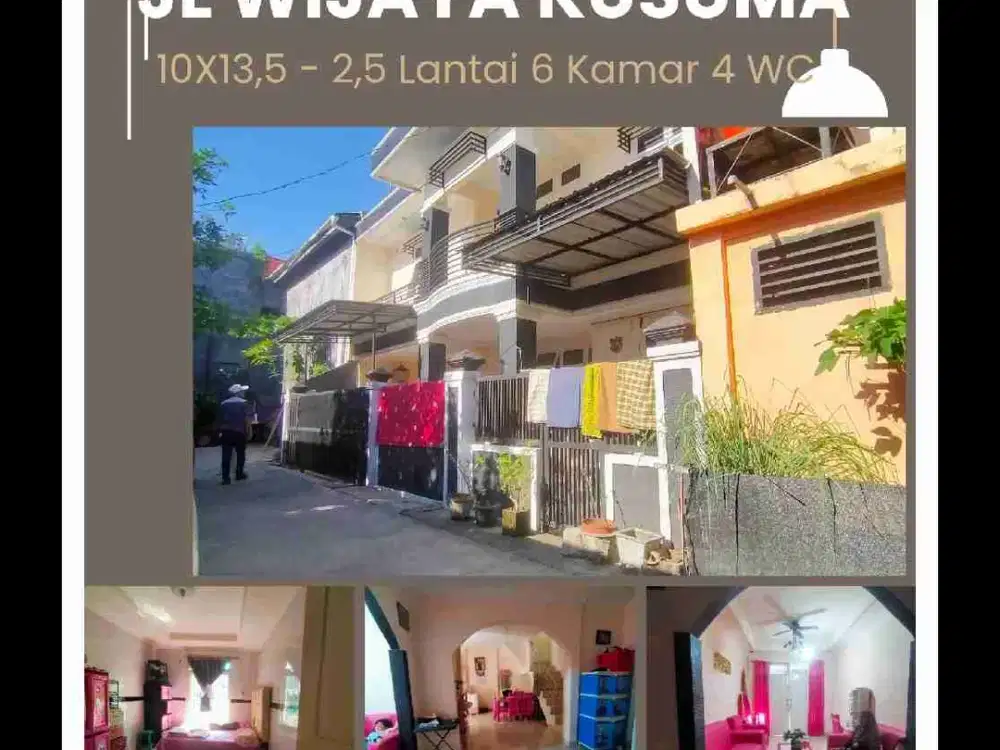 Rumah jl Wijaya Kusuma 
Samping RS Mata BKMN Banta Bantaeng
2,5 Lantai 
6 Kamar Tidur 
4 Kamar Mandi
Rp. 1.3 M Nego sampai Deal