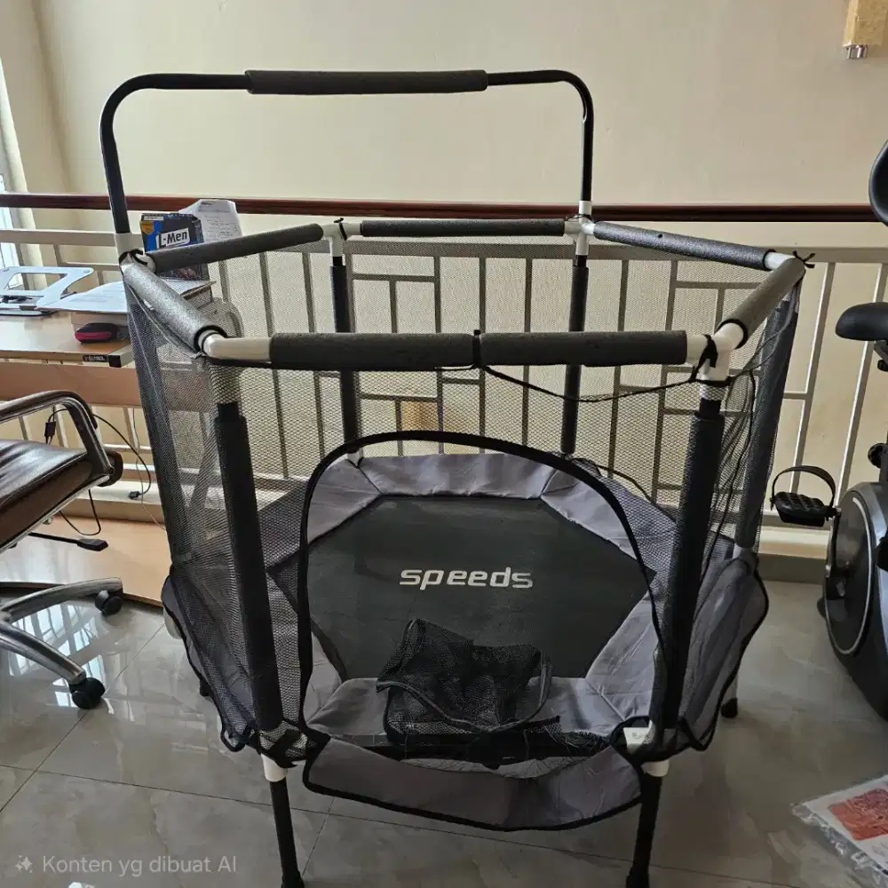 Jual trampolin anak berpagar