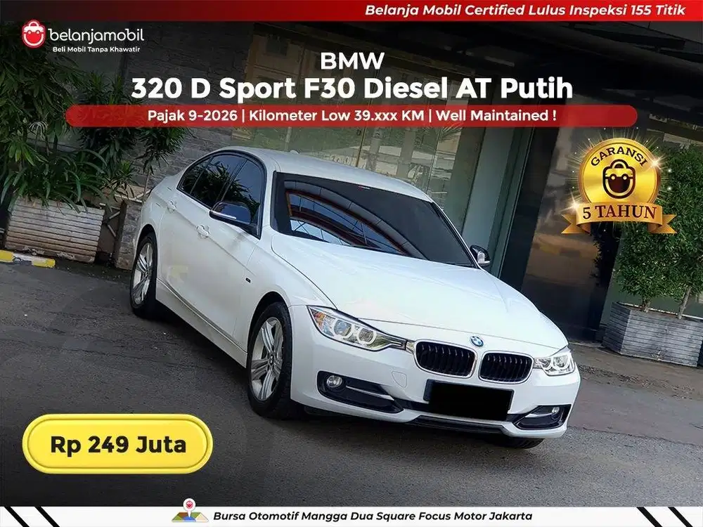 [ LOW KM 39RB ] BMW 320D 320 D Sport F30 Diesel 2015/2016