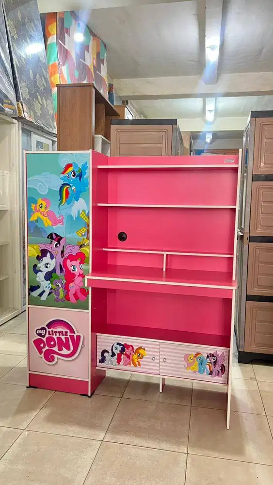 Meja Belajar Anak Karakter Minimalis Putih, Pink, Biru Berbagai Warna
