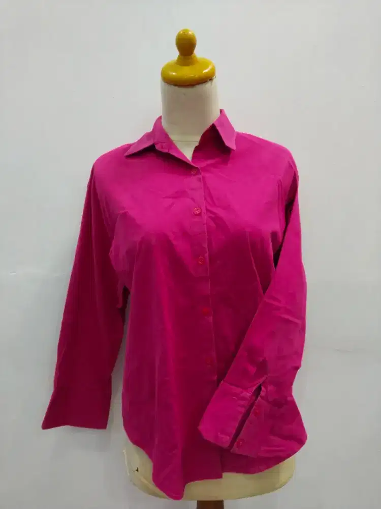 Kemeja Blouse Pink Preloved