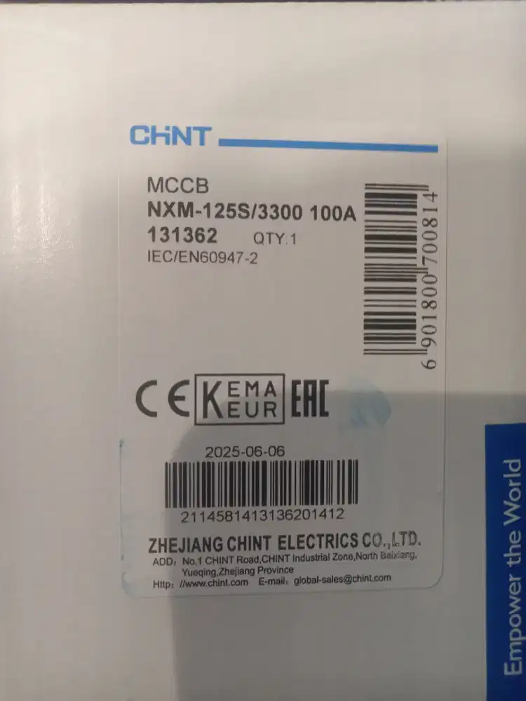 MCCB NXM 125S 100A CHINT