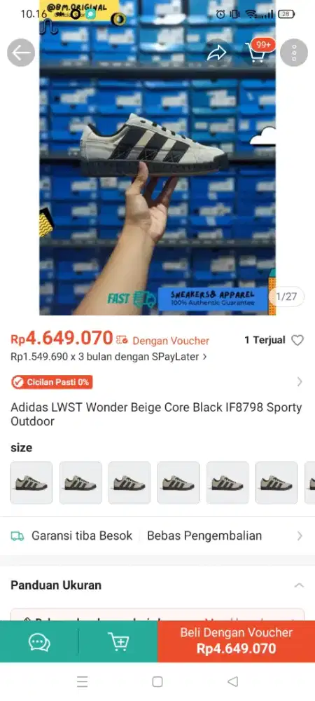 Sepatu Adidas lwst wonder