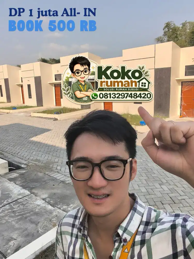 Rumah Subsidi Sragen DP 1 juta all in, angsuran flat 1 JT, free kanopi