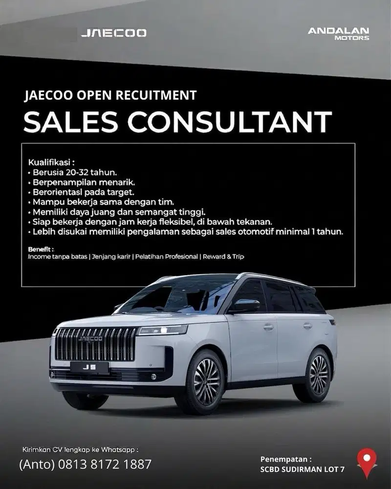 Sales Jaecoo SCBD