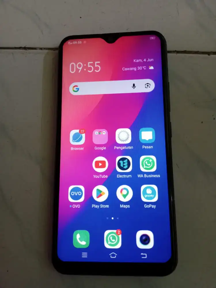 Vivo y12 ram 3/32.os 11.normal dipakenya