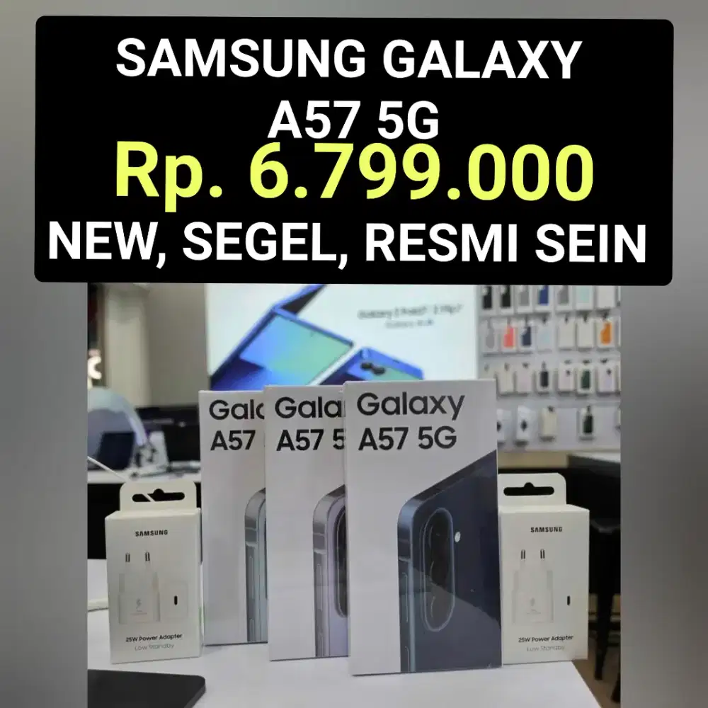 Rp. 6 JUTAAN ‼️ Samsung GALAXY A57 5G‼️
NEW, SEGEL, RESMI SEIN‼️