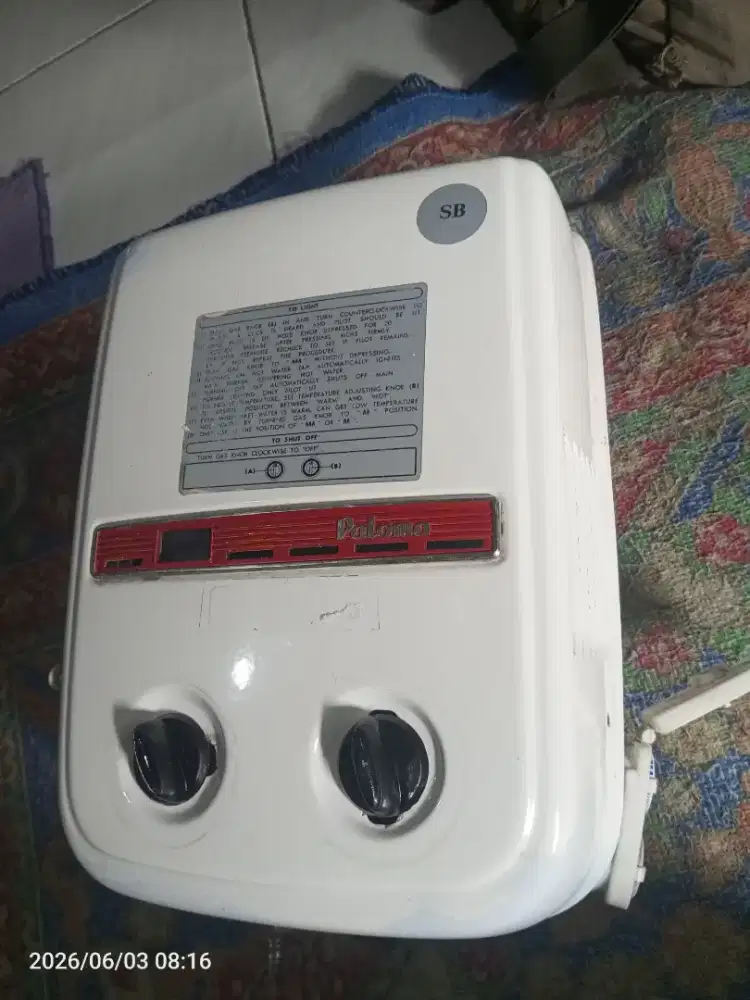 Water heater paloma bekas