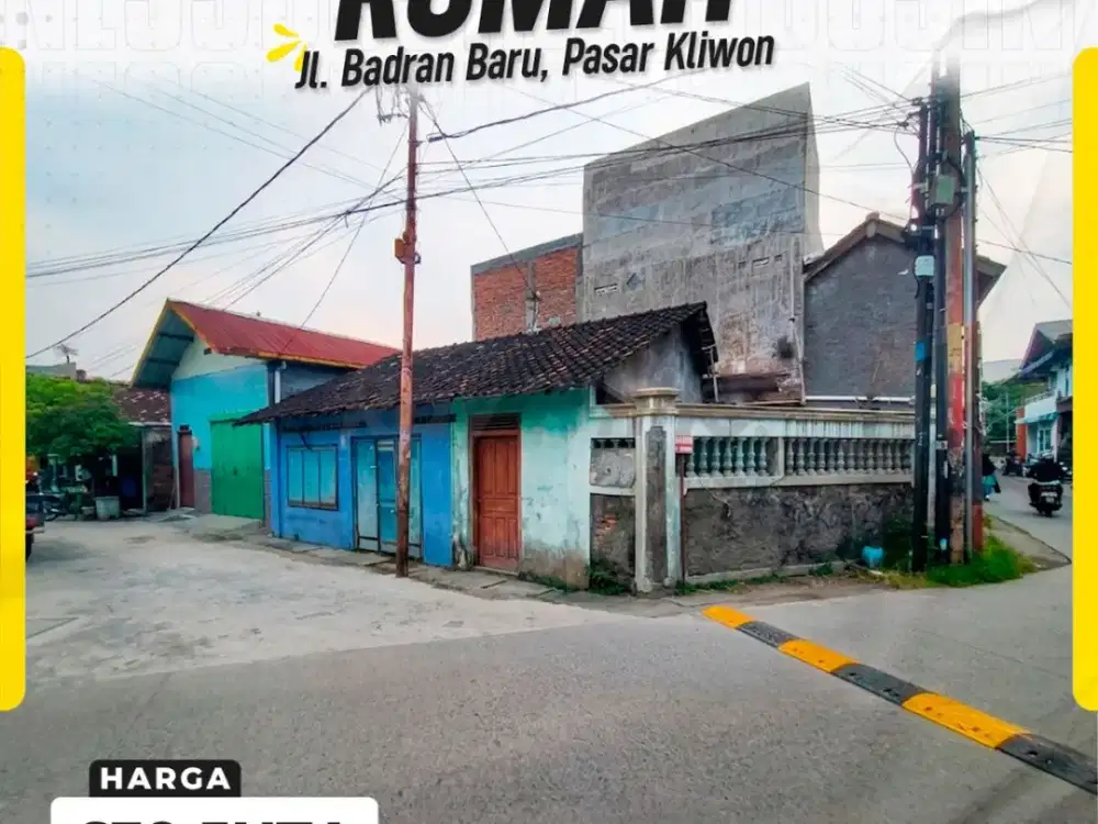 Rumah Dijual di Pasar Kliwon Solo Timur Posisi Hoek Strategis Murah