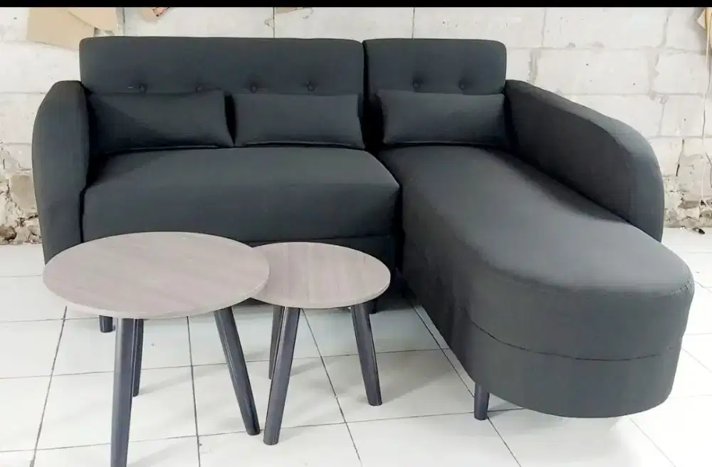 Sofa L kain bludru