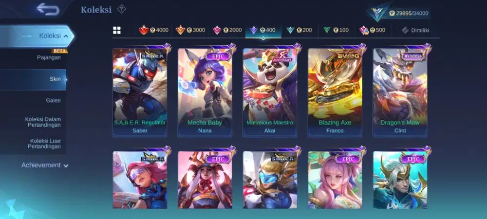 Akun ml user exp