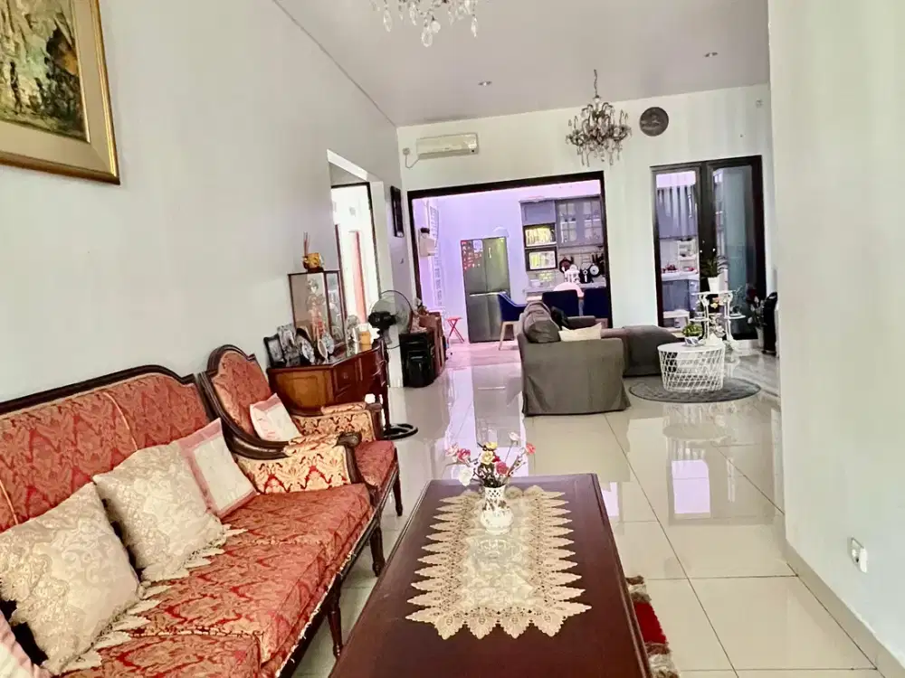 Dijual rumah cantik full furnished full renov di cluster asera, harapa