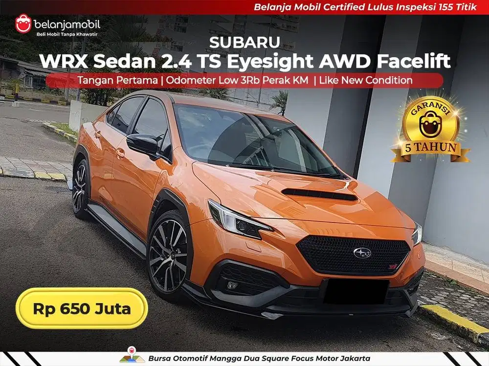 [ GARANSI 5TH ] Subaru WRX Sedan 2.4 TS Eyesight AWD 2023 2024