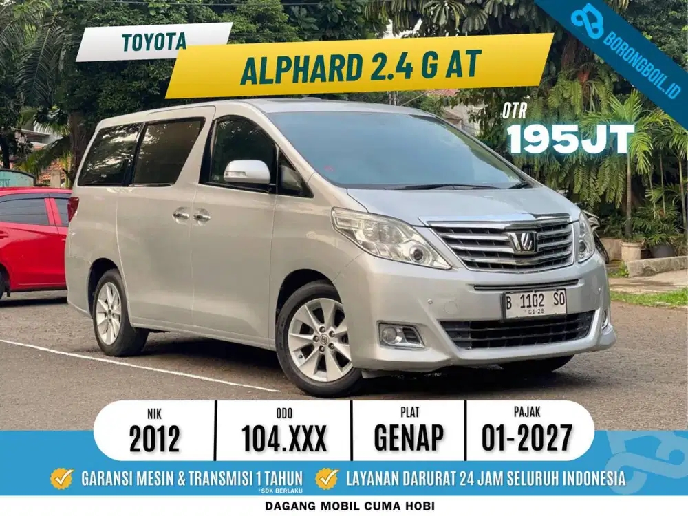 Toyota Alphard 2.4 G At 2012 PILOT SEAT