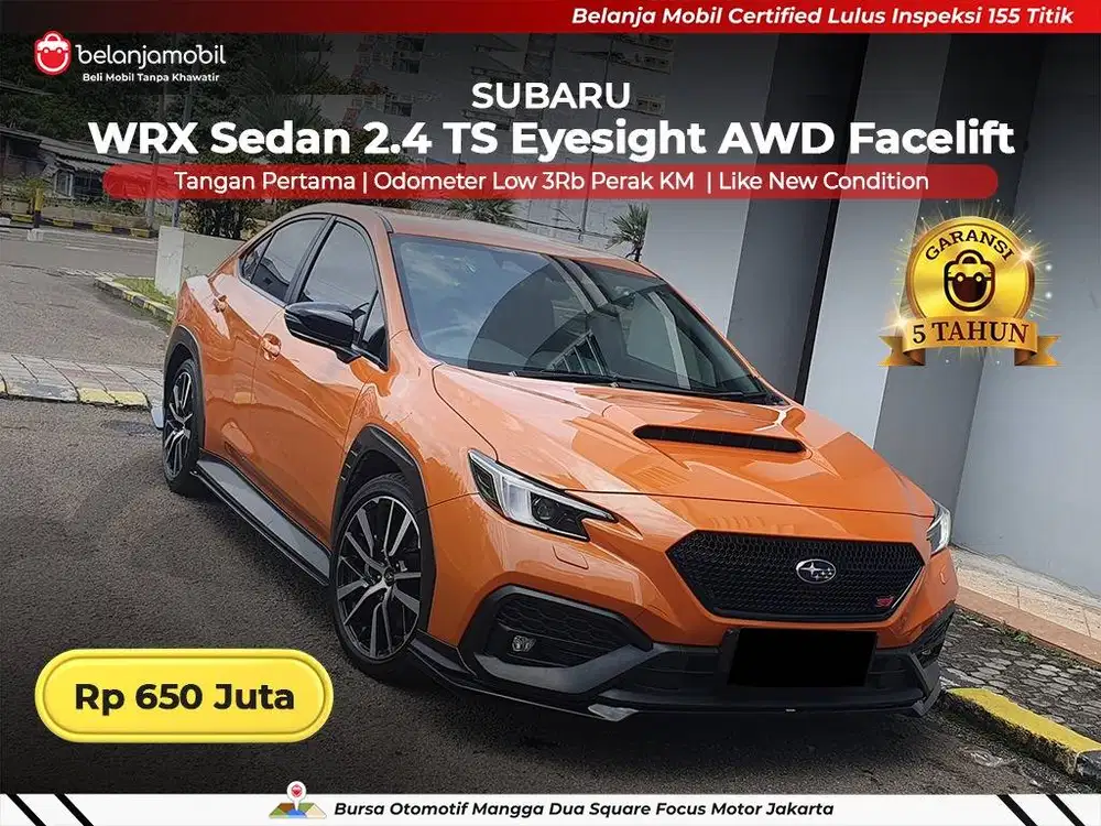 [ GARANSI 5TH ] Subaru WRX Sedan 2.4 TS Eyesight AWD 2023 2024