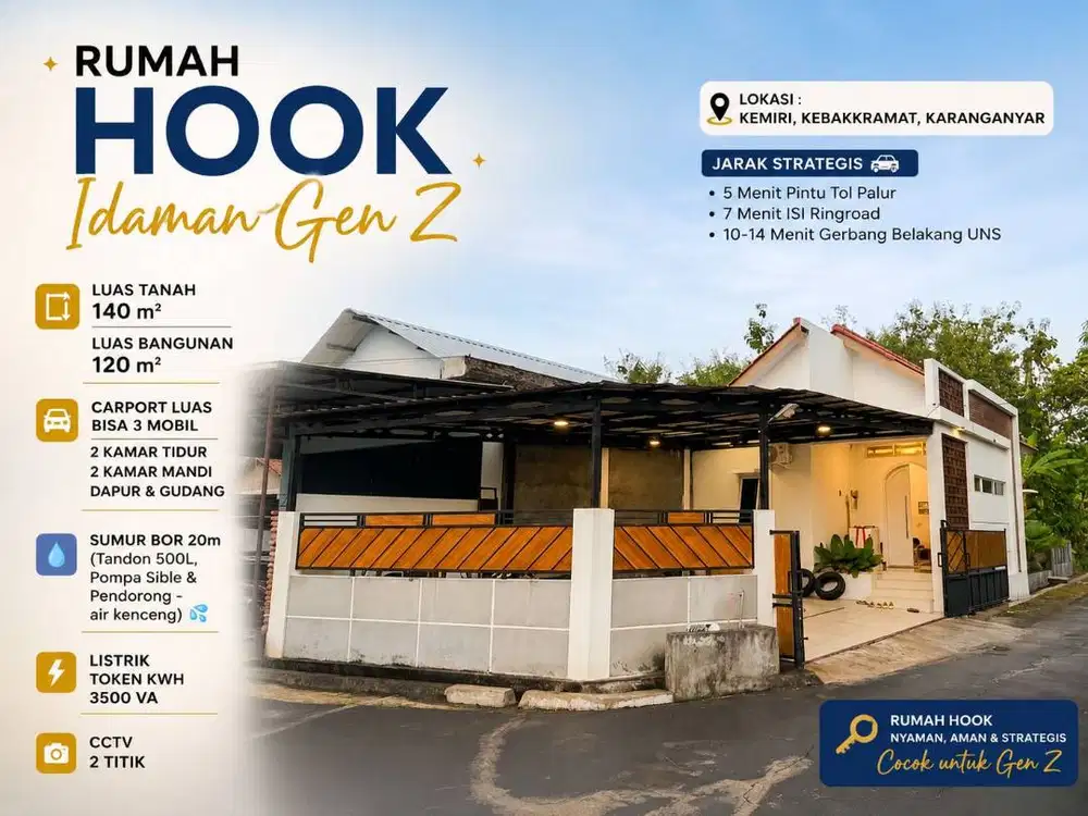 DIJUAL RUMAH (OWNER ARSITEK) DEKAT PINTU TOL PALUR DAN ISI SOLO