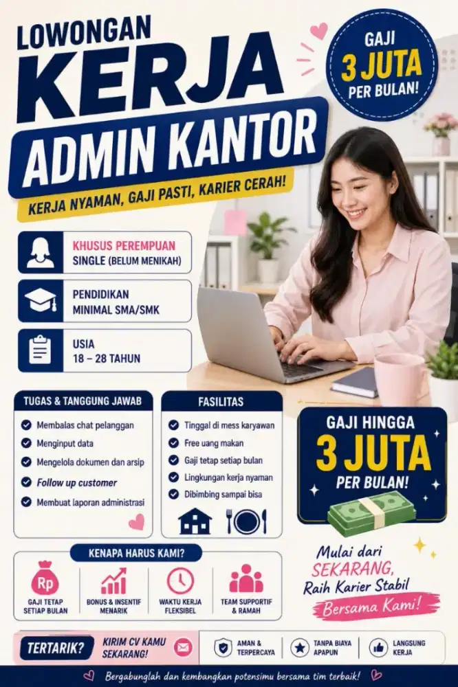 Loker admin kantor (Bekasi Barat)
