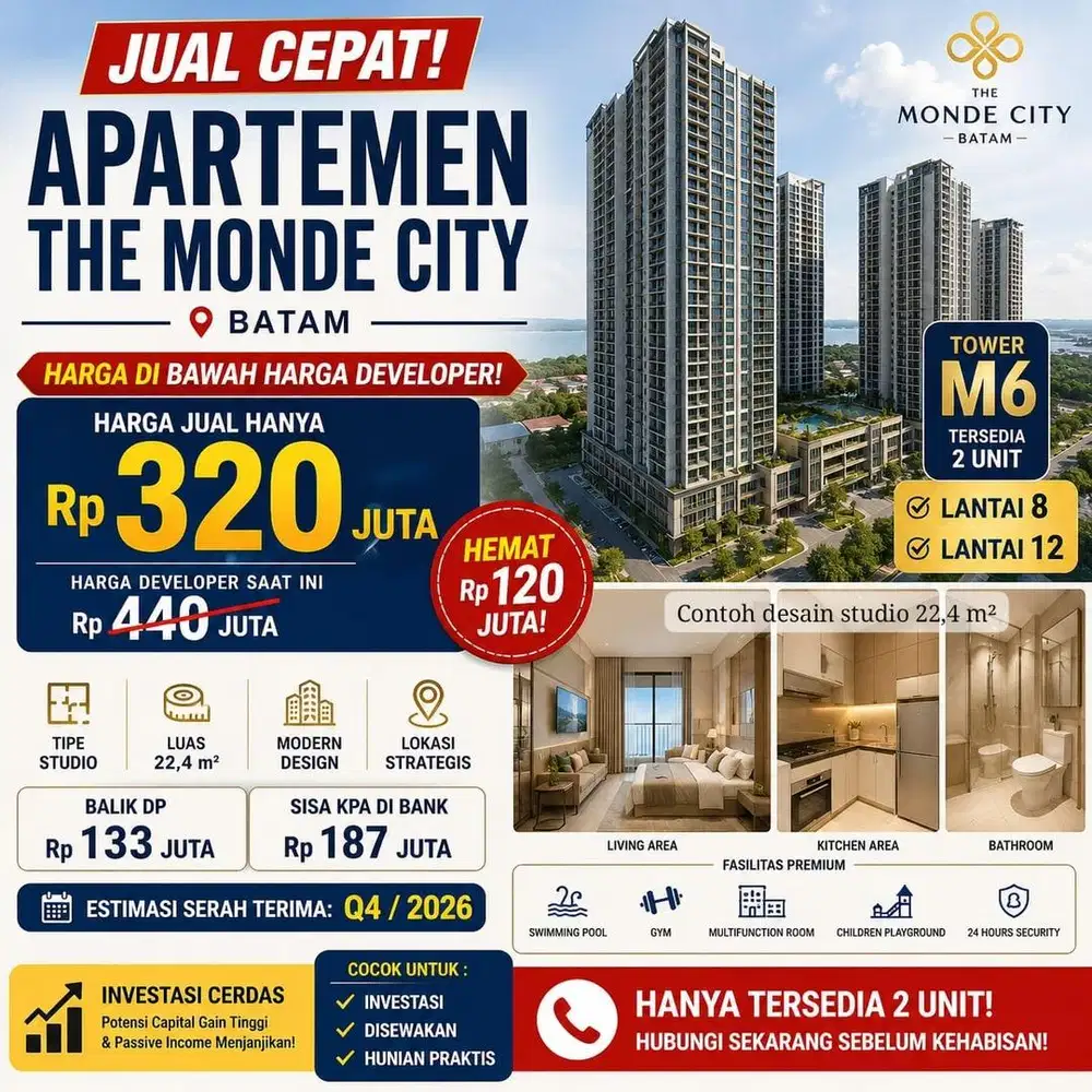 Jual Cpt Apartemen Monde City
