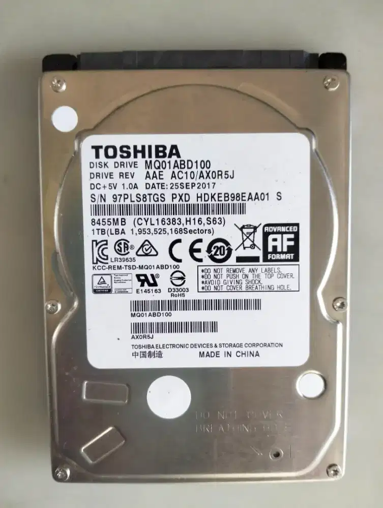 HDD 1 TB copotan Laptop Sentinel 100/100