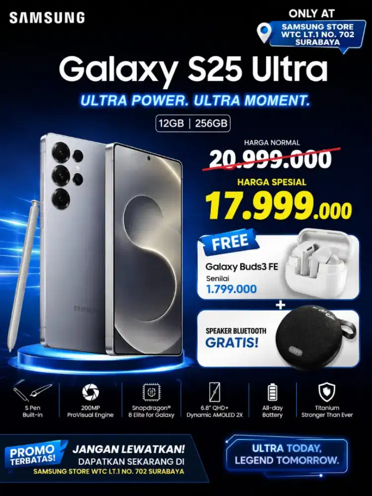 Ready Samsung S25 Ultra Promo Free gift stock terbatas