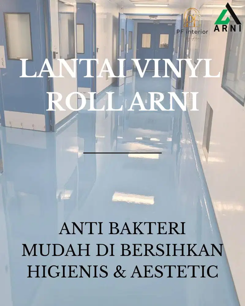 Lantai Vinyl Roll Arni Anti Bakteri Tebal 2mm cocok untuk rumah sakit