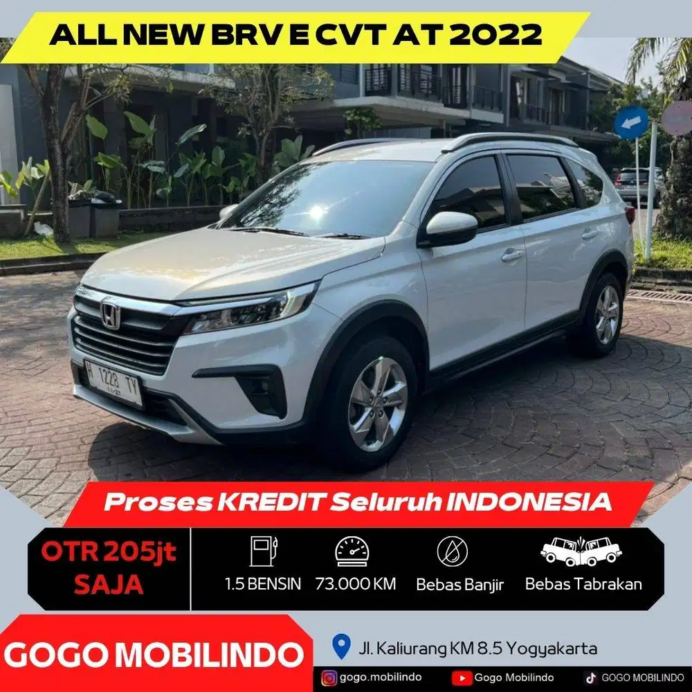 Honda All New BRV E CVT Matic 2022 Plat H DP Minim Kredit Murah