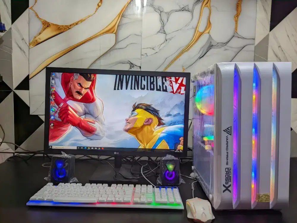 PC FULLSET GAMING CORE I5 GEN 8 RAM 16 GB SSD 256 GB LAYAR 24 INCH