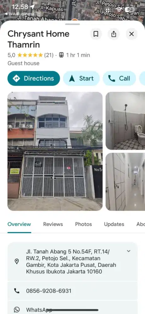 Kost Chrysant home Thamrin