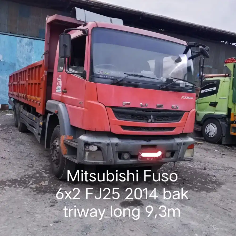 Mitsubishi Fuso FJ25 2014 bak triway long 9,5m