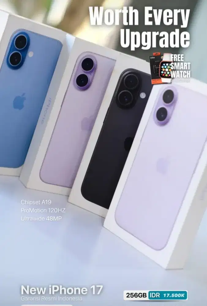 iPhone 17 new garansi resmi indonesia kredit tanpa uang muka