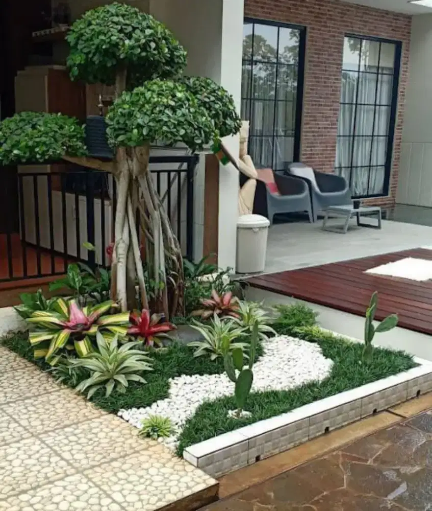 Jasa pembuatan taman indor taman minimalis taman kering taman vertical