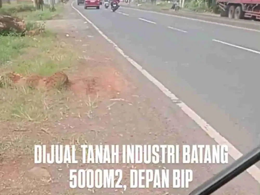 DIJUAL TANAH INDUSTRI BATANG, LUAS 5000M2 COCOK BUAT GUDANG. MANGKU JALAN RAYA PANTURA BATANG