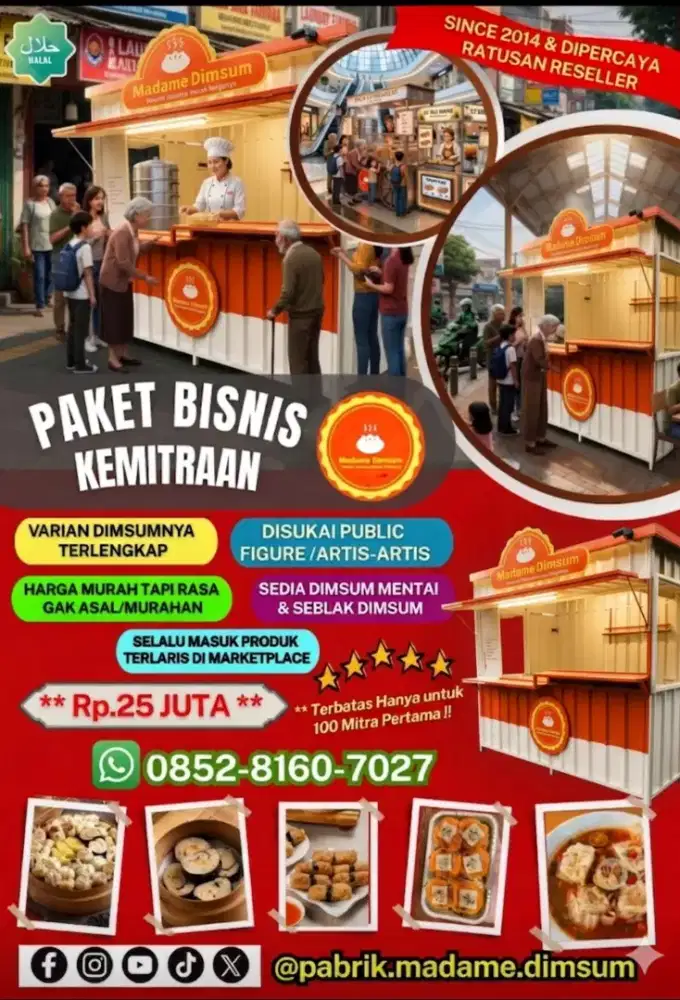 OPEN KEMITRAAN DAN DISTRIBUTOR RESMI PABRIK DIMSUM