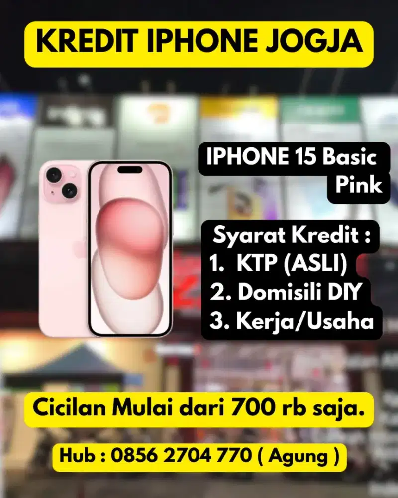 KREDIT IPHONE 15 | DP BISA 0% | BUNGA BISA 0% | ANGSURAN BULAN DEPAN