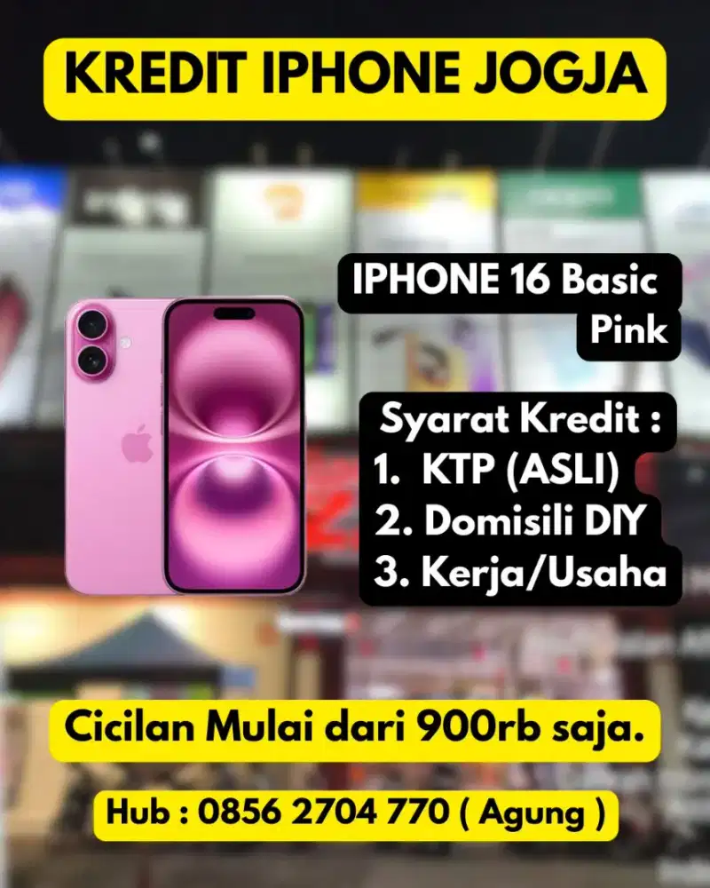 KREDIT IPHONE 16 | DP BISA 0% | BUNGA BISA 0% | ANGSURANI BULAN DEPAN