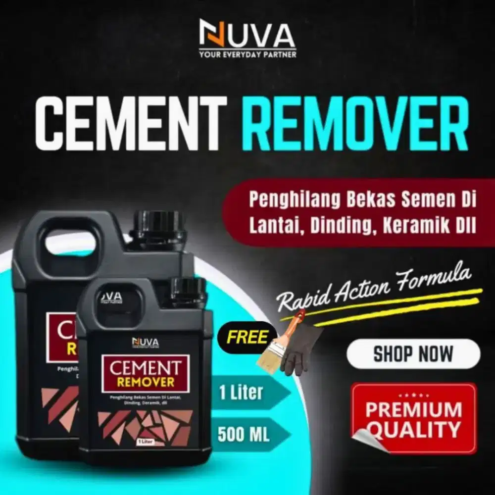 Pembersih semen dilantai.