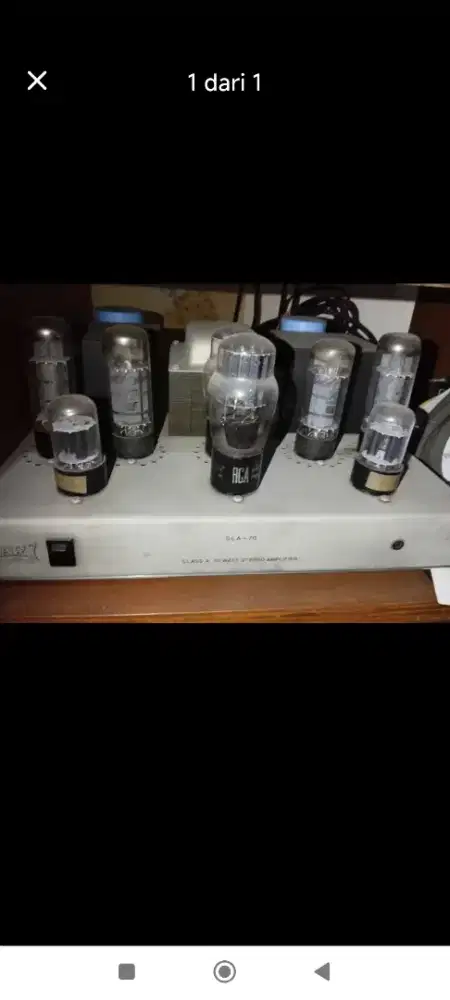Jual tube amplifier merk cary sla 70 masih normal jalan mulus