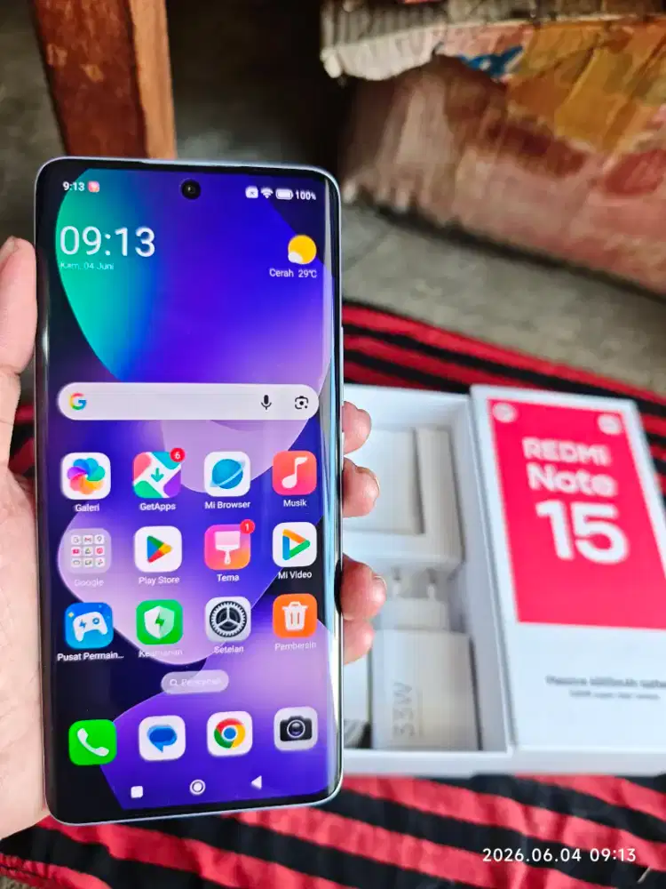 Redmi Note 15 4G 8/128 Fullset ori segel mulus garansi ON 2027