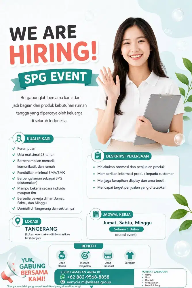 SPG Event selama Sebulan (Jumat, Sabtu, Minggu)