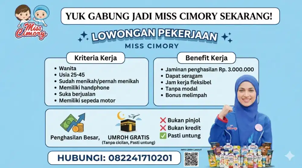 Lowongan pekerjaan agen miss Cimory Margaasih
