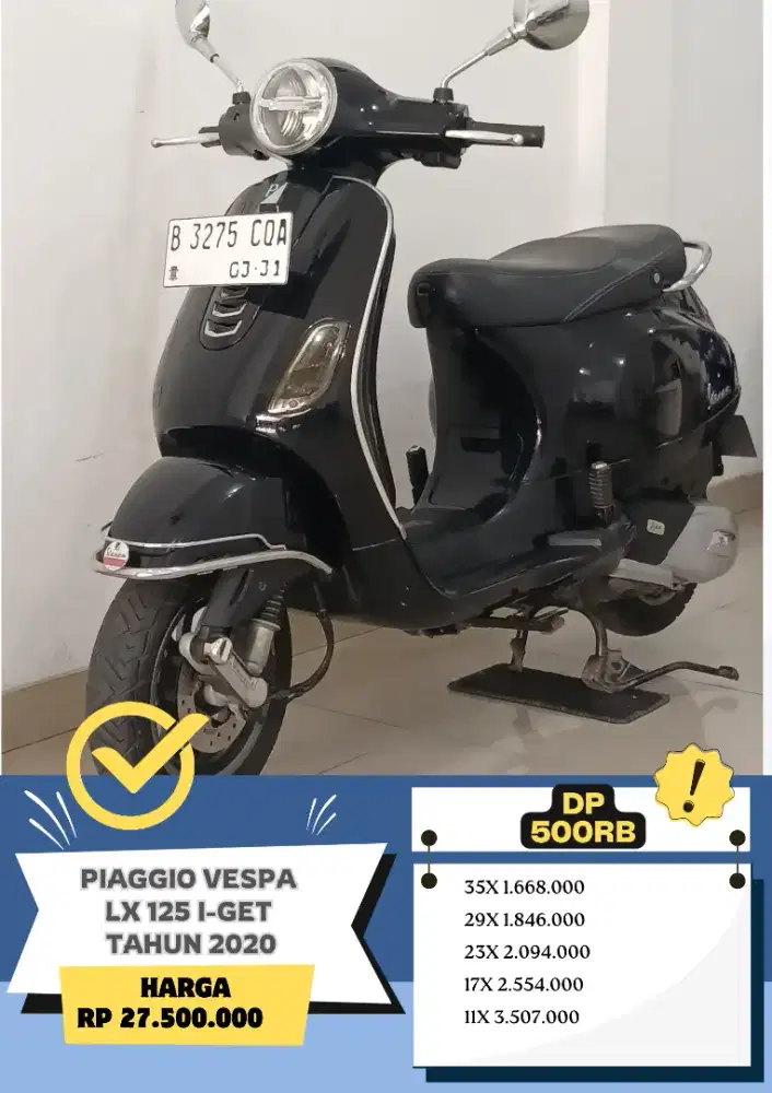 Dp 500rb Vespa LX 125 I-GET Tahun 2020