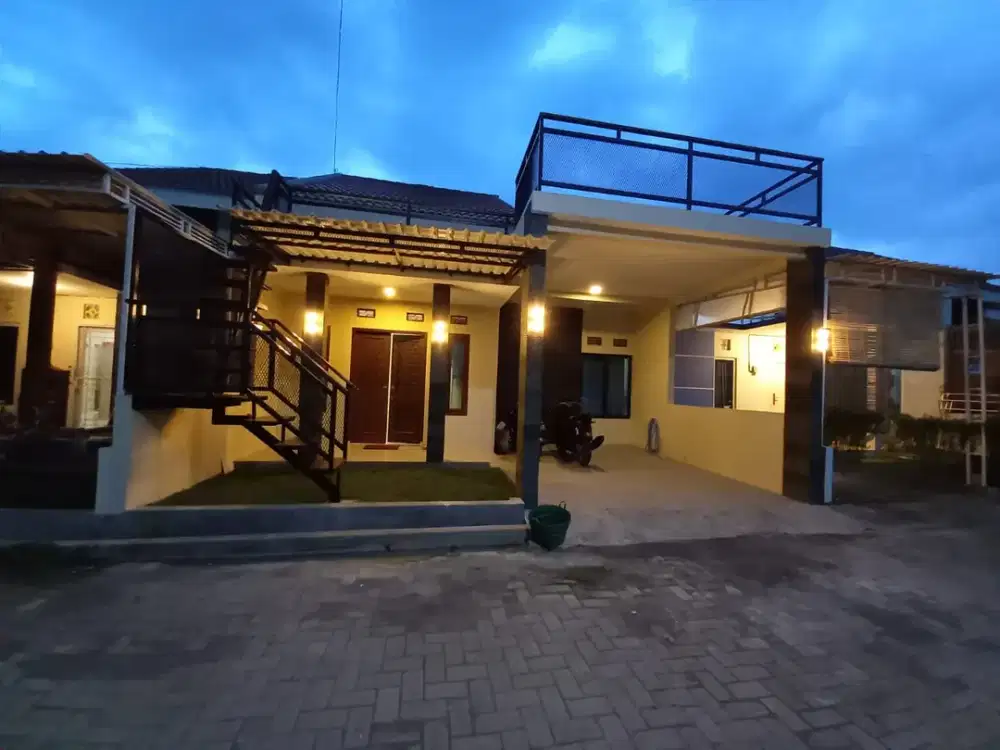 Dijual Rumah Aesthetic Ada RoofTop di Cluster Aman Wirun Mojolaban